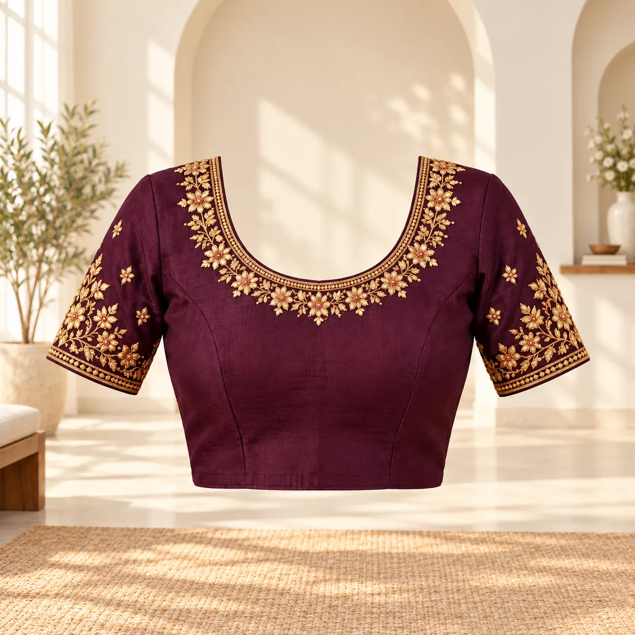 Women's blouse displayed for the saree blouse collection
